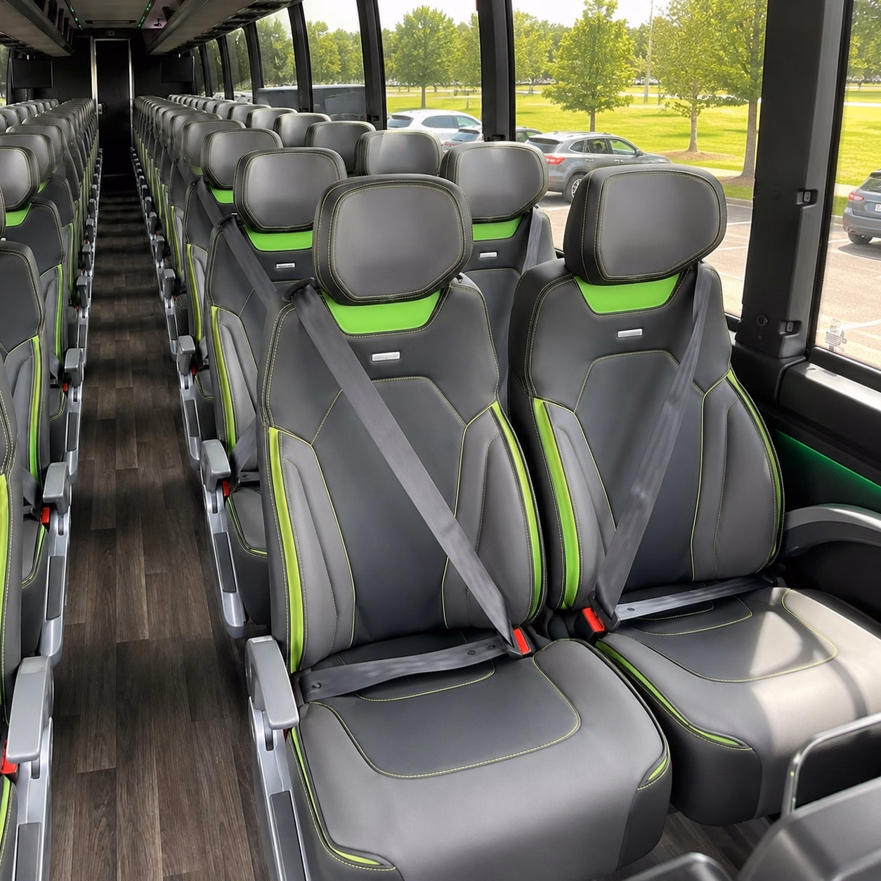 washington charter bus interior